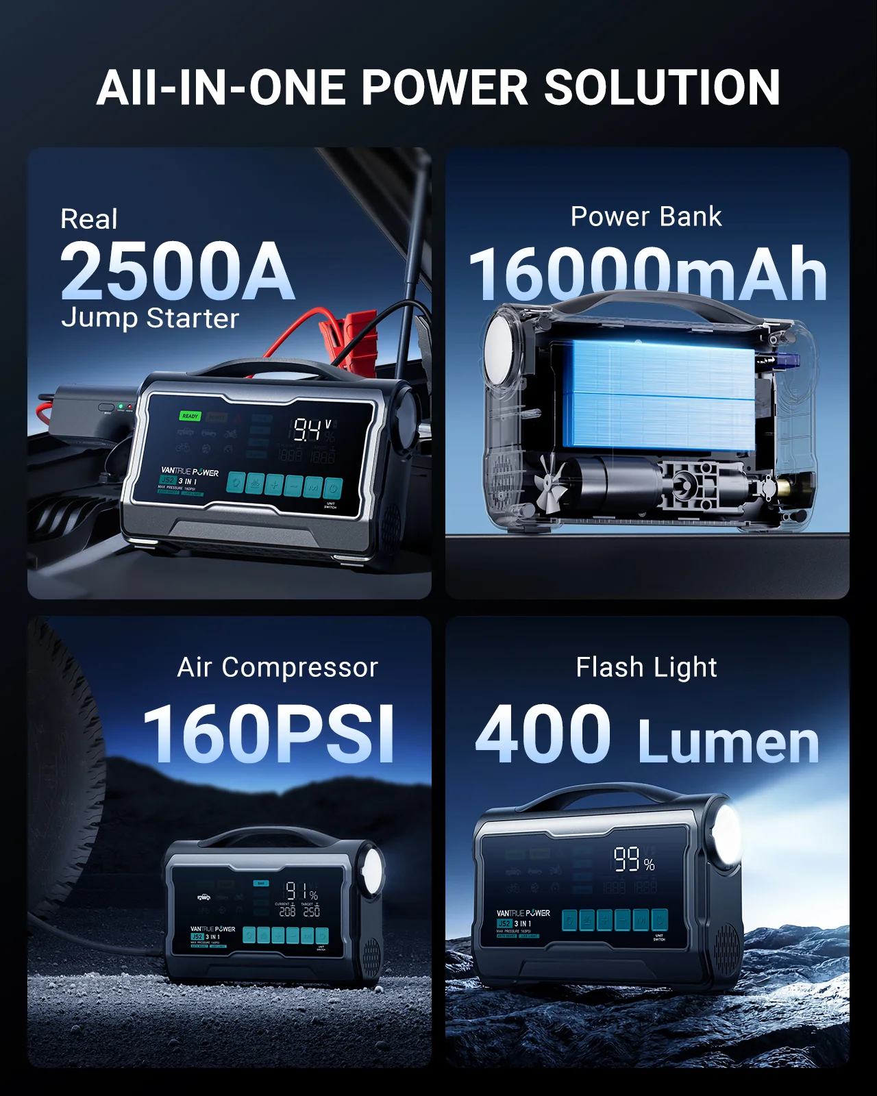 JS2 All-in-One Jump Starter & Air Compressor - Image 7